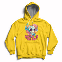 Funny Love In The Air Floral Skull Anti Valentines Day Hoodie - Wonder Print Shop