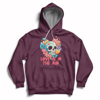 Funny Love In The Air Floral Skull Anti Valentines Day Hoodie - Wonder Print Shop