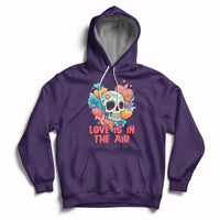 Funny Love In The Air Floral Skull Anti Valentines Day Hoodie - Wonder Print Shop