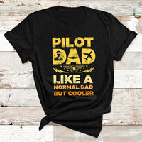 Funny Pilot Art For Dad Men Aviation Airplane Pilot T Shirt - Wonder Print Shop