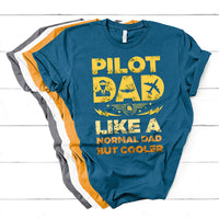 Funny Pilot Art For Dad Men Aviation Airplane Pilot T Shirt - Wonder Print Shop
