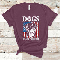 Dogs Because People Suck Pet Dog Lover Pet Day Funny Labrador T-Shirt - Wonder Print Shop