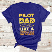 Funny Pilot Art For Dad Men Aviation Airplane Pilot T Shirt - Wonder Print Shop