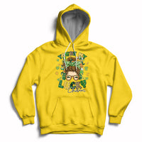 You Are My Lucky Charm St Patrick's Day Shamrock Messy Bun Hoodie - Wonder Print Shop