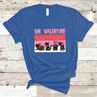 Funny Black Cat Ew Valentine Anti Valentines Day Galantines T-Shirt - Wonder Print Shop