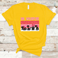 Funny Black Cat Ew Valentine Anti Valentines Day Galantines T-Shirt - Wonder Print Shop