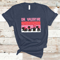 Funny Black Cat Ew Valentine Anti Valentines Day Galantines T-Shirt - Wonder Print Shop
