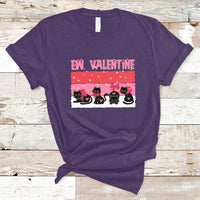 Funny Black Cat Ew Valentine Anti Valentines Day Galantines T-Shirt - Wonder Print Shop