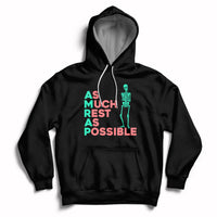 As Much Rest As Possible AMRAP Skeleton Funny Trendy Hoodie - Wonder Print Shop