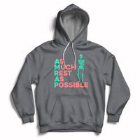 As Much Rest As Possible AMRAP Skeleton Funny Trendy Hoodie - Wonder Print Shop