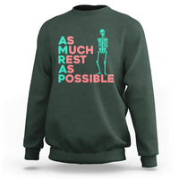 As Much Rest As Possible AMRAP Skeleton Funny Trendy Sweatshirt - Wonder Print Shop