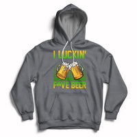 Funny I Luckin' Fove Beer St Patrick's Drunk Drinking Team Hoodie - Wonder Print Shop