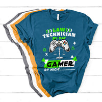 Law Techinician By Day Gamer By Night T Shirt - Wonder Print Shop