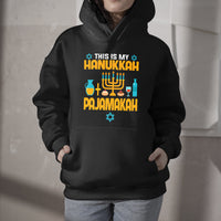 This is My Hanukkah Pajamakah Funny Jewish Menorah Pajama, Hanukkah Holiday Hoodie - Wonder Print Shop