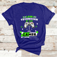 Law Techinician By Day Gamer By Night T Shirt - Wonder Print Shop