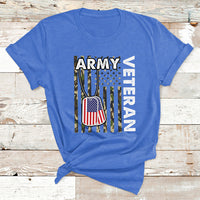 American Flag Camo Proud US Army Veteran T Shirt - Wonder Print Shop