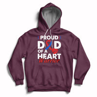 Dad Of A Heart Warrior CHD Congenital Heart Defect Awareness Hoodie - Wonder Print Shop