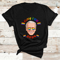 Biden 2024 Rainbow Gay Pride LGBT Democrat For Mens Womens T Shirt - Wonder Print Shop