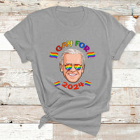 Biden 2024 Rainbow Gay Pride LGBT Democrat For Mens Womens T Shirt - Wonder Print Shop
