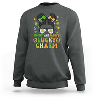 St Patricks Day Mommy And Daddy's Lucky Charm Cute Little Bun Irish Girls Sweatshirt - Wonder Print Shop