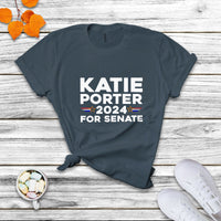 Katie Porter 2024 For US Senate California Democrat Senator - White T Shirt - Wonder Print Shop