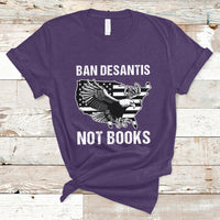 DeSantis Ban Books Banned Books Florida Governor Political American Flag T Shirt - Wonder Print Shop