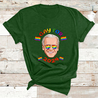 Biden 2024 Rainbow Gay Pride LGBT Democrat For Mens Womens T Shirt - Wonder Print Shop