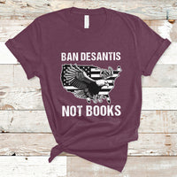 DeSantis Ban Books Banned Books Florida Governor Political American Flag T Shirt - Wonder Print Shop