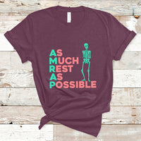 As Much Rest As Possible AMRAP Skeleton Funny Trendy T Shirt - Wonder Print Shop