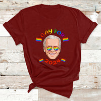 Biden 2024 Rainbow Gay Pride LGBT Democrat For Mens Womens T Shirt - Wonder Print Shop