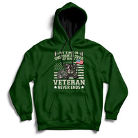 My Time In Uniform Is Over But Being A Veteran Never Ends Hoodie - Wonder Print Shop