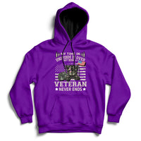 My Time In Uniform Is Over But Being A Veteran Never Ends Hoodie - Wonder Print Shop