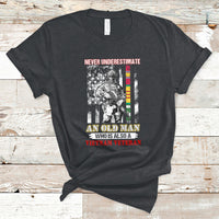 Never Underestimate An Old Man Who Is Also A Vietnam Veteran T-Shirt - Wonder Print Shop