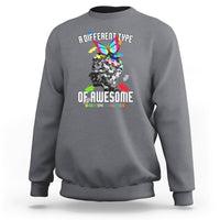A Different Type Of Awesome Autism Support Autism Autistic Sweatshirt - Wonder Print Shop