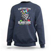 A Different Type Of Awesome Autism Support Autism Autistic Sweatshirt - Wonder Print Shop