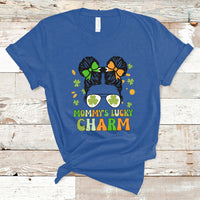St Patricks Day Mommy's Lucky Charm Cute Little Bun Irish Girls T-Shirt - Wonder Print Shop