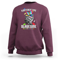 A Different Type Of Awesome Autism Support Autism Autistic Sweatshirt - Wonder Print Shop