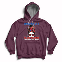 Messy Bun Mom Of A Heart Warrior CHD Congenital Heart Defect Hoodie - Wonder Print Shop