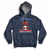 Messy Bun Mom Of A Heart Warrior CHD Congenital Heart Defect Hoodie - Wonder Print Shop