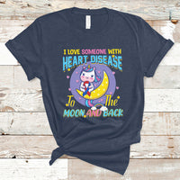 Unicorn I Love Someone With Heart Disease To The Moon & Back T-Shirt - Wonder Print Shop
