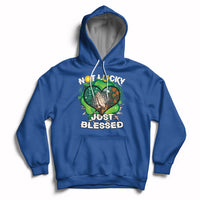 Not Lucky Simply Blessed Christian Shamrock St Patricks Day Hoodie - Wonder Print Shop
