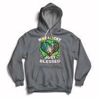 Not Lucky Simply Blessed Christian Shamrock St Patricks Day Hoodie - Wonder Print Shop