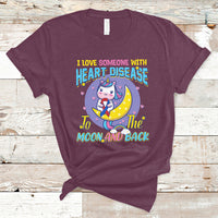 Unicorn I Love Someone With Heart Disease To The Moon & Back T-Shirt - Wonder Print Shop