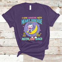 Unicorn I Love Someone With Heart Disease To The Moon & Back T-Shirt - Wonder Print Shop