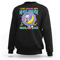 Unicorn I Love Someone With Heart Disease To The Moon & Back Sweatshirt - Wonder Print Shop