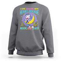 Unicorn I Love Someone With Heart Disease To The Moon & Back Sweatshirt - Wonder Print Shop