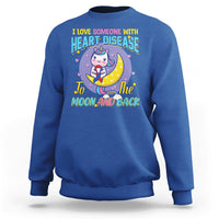 Unicorn I Love Someone With Heart Disease To The Moon & Back Sweatshirt - Wonder Print Shop