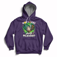Not Lucky Simply Blessed Christian Shamrock St Patricks Day Hoodie - Wonder Print Shop