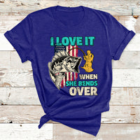 Funny Fisherman Fishing Rod I Love It When She Bends Over T Shirt - Wonder Print Shop