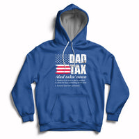 Vintage Dad Tax Definition Funny Fathers Day American Flag Hoodie - Wonder Print Shop